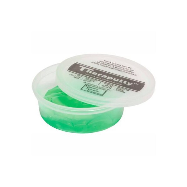 Fabrication Enterprises TheraPutty Plus Antimicrobial Exercise Putty, Green, 4 Ounce, Medium 264345 - main